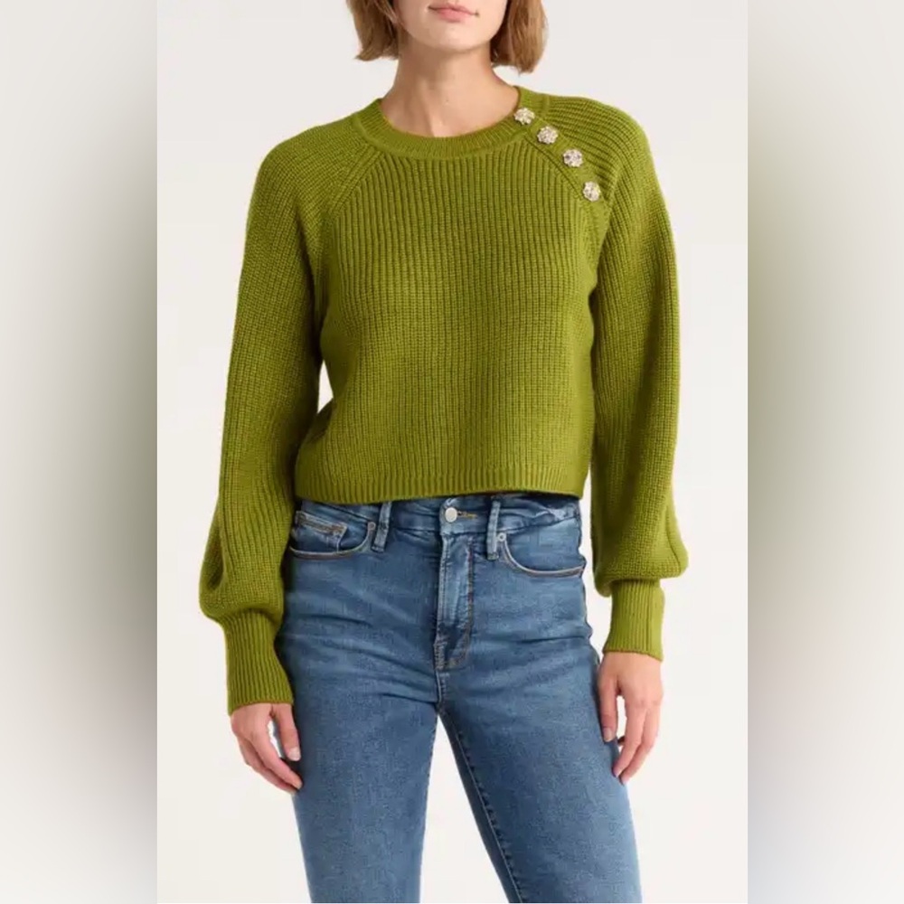 Cinq à Sept Keren Button Shoulder Sweater